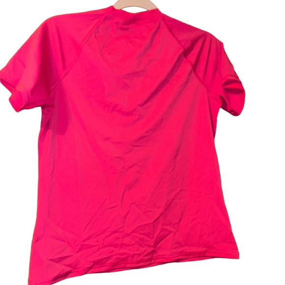 Girls Lands’end pink sequin surf board swim set rash guard shorts sz 16+ XL kid - Picture 3 of 4